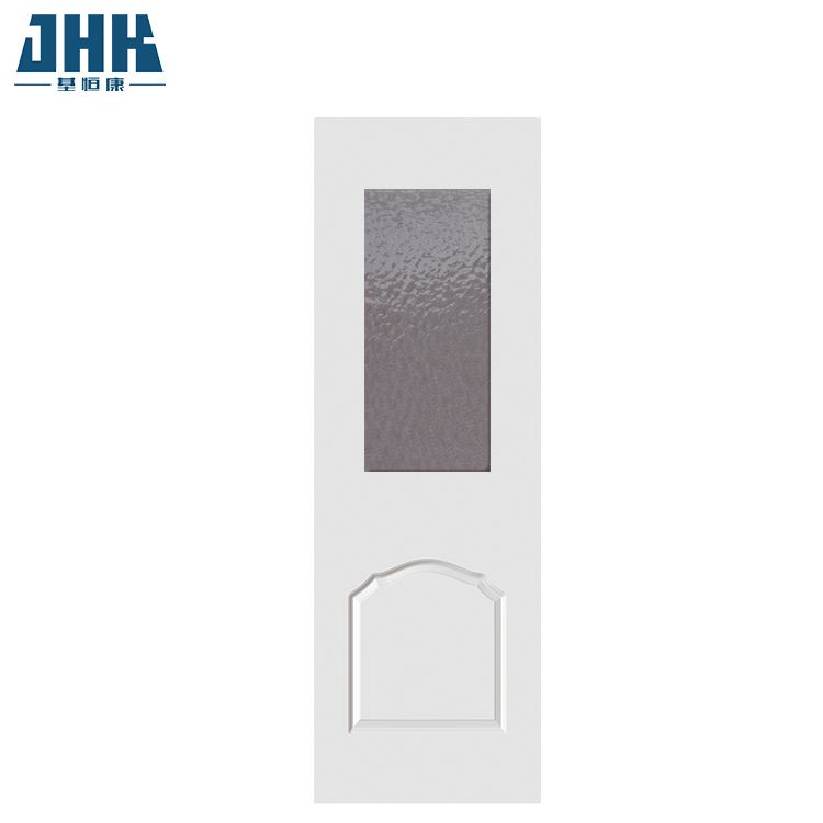 Porta di vetro di legno solido principale bianco moderno (JHK-G05)