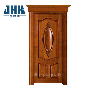 Porta in legno con finitura frontale in mogano