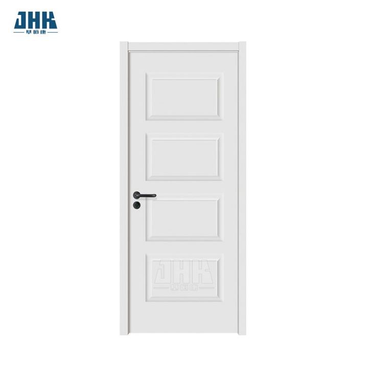 Jhk-004 Pannello della pelle della porta in legno Pelle della porta modellata in legno bianco